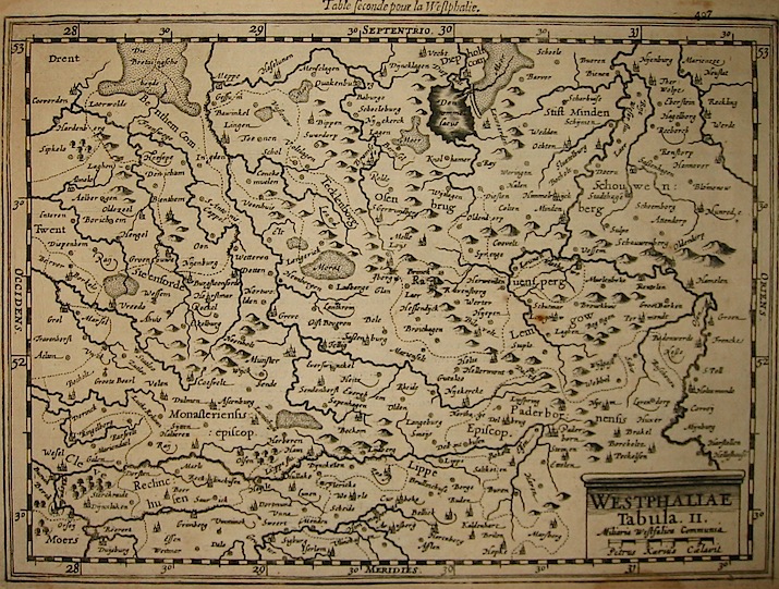 Mercator Gerard - Hondius Jodocus Westphaliae Tabula II 1630 Amsterdam